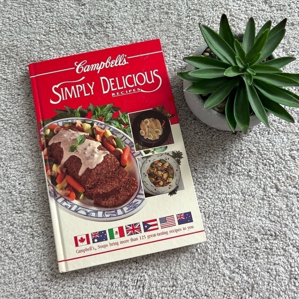 Vintage Campbell’s Simply Delicious Recipes Hardcover Cookbook